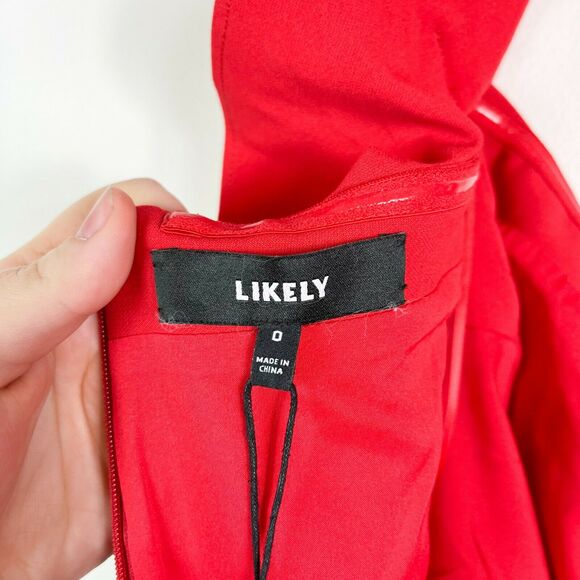 Likely NWT Miller Scarlet Red Sleeveless Jumpsuit Size 0 - Picture 7 of 9